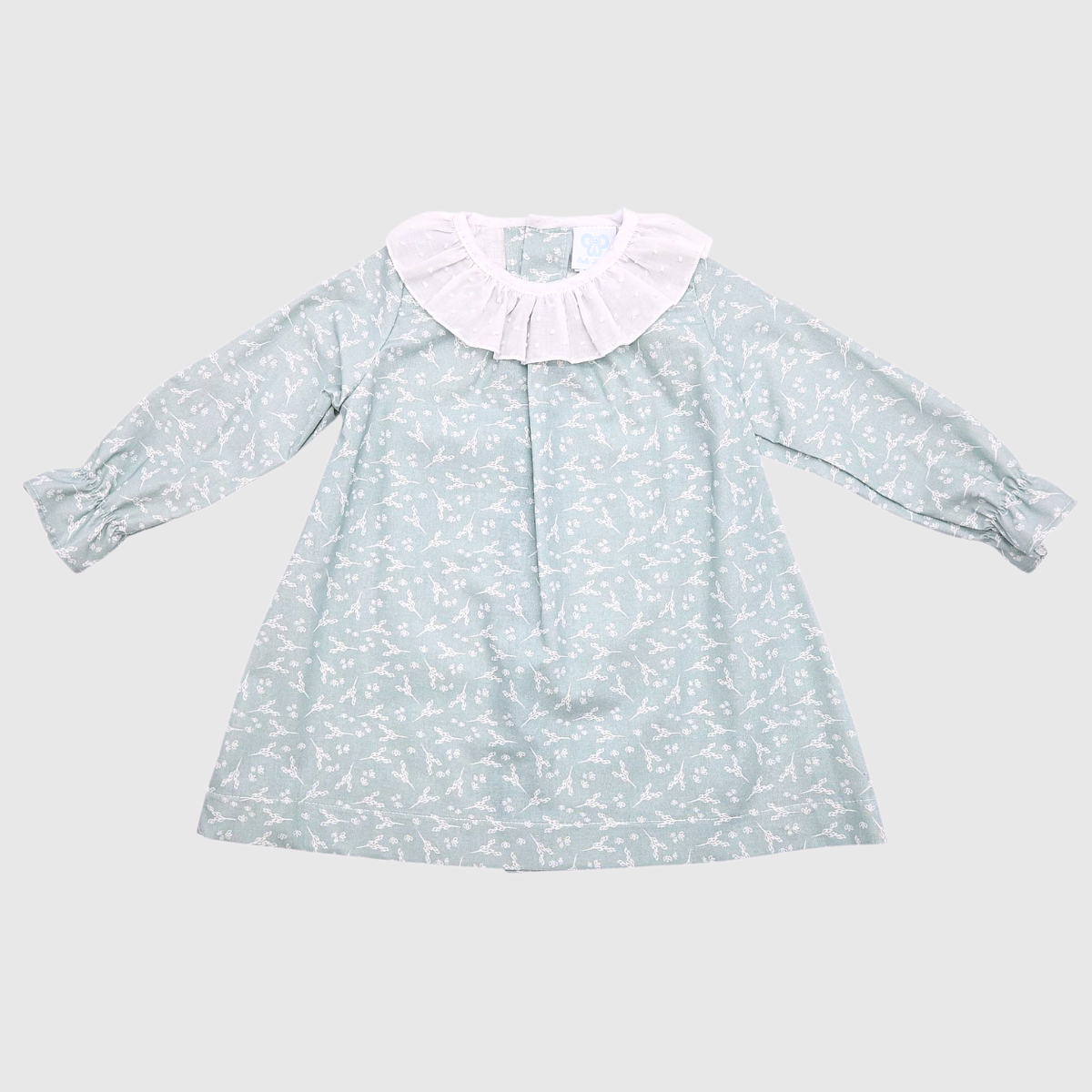 vestido lara verde flores