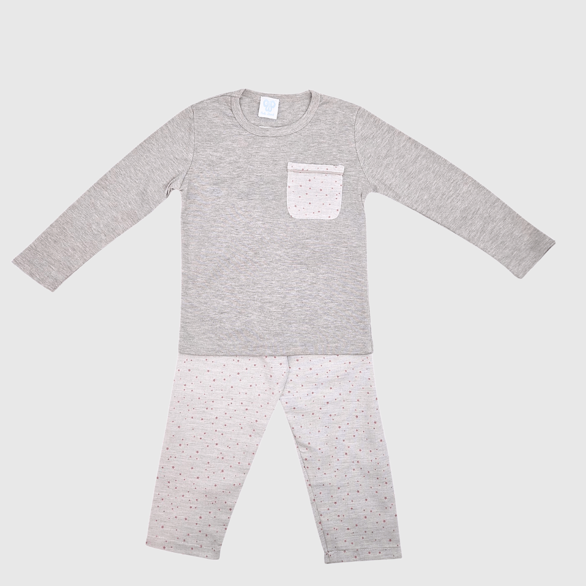 Pijama estrella gris