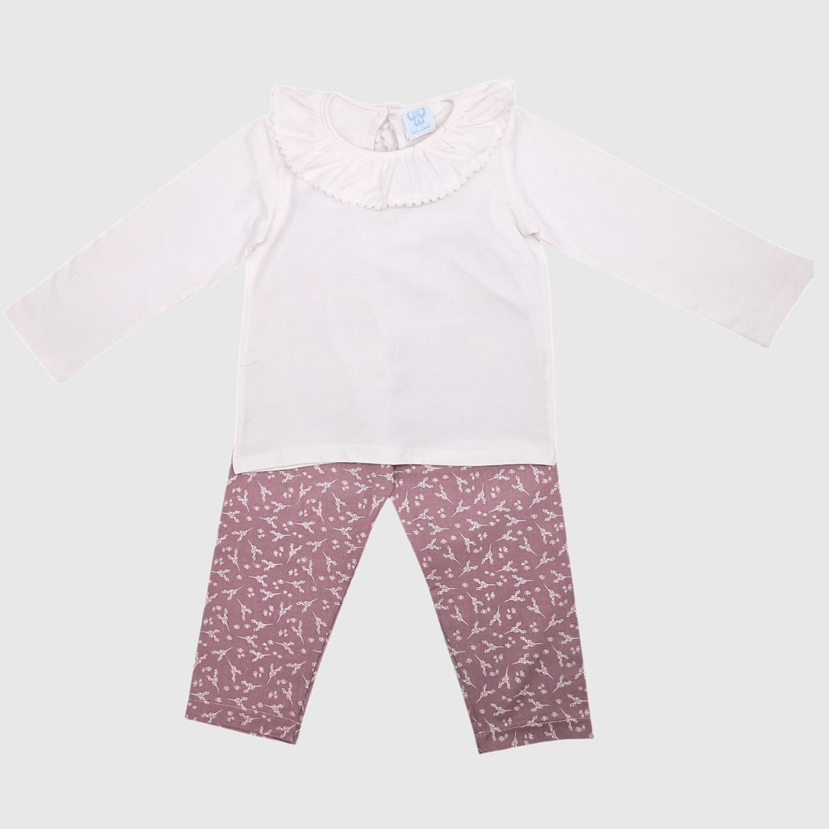 Pijama niña cuadro rosa (2)